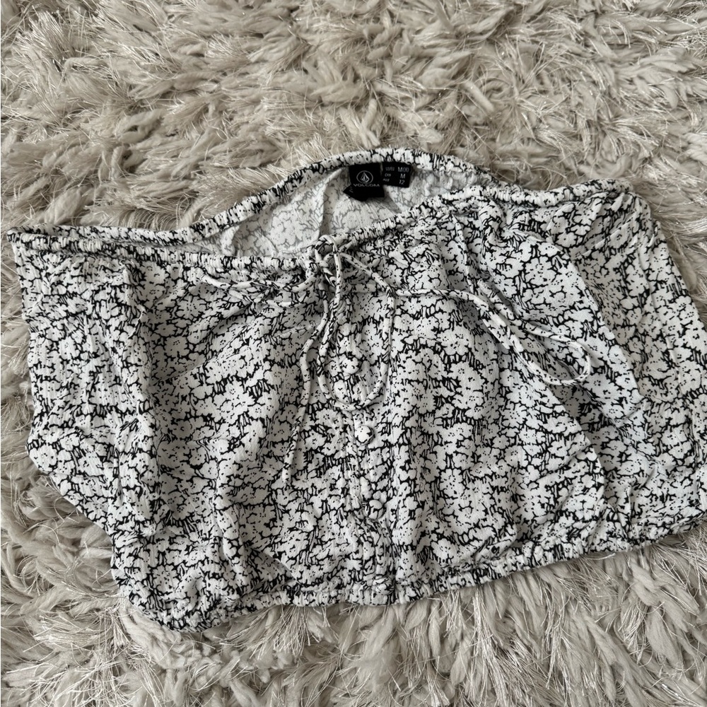 Volcom Black and White Crop Top